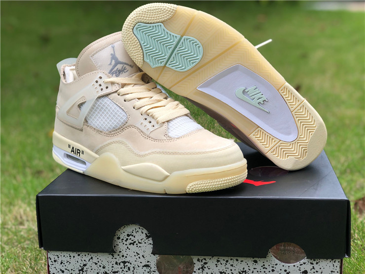 OFF-WHITE x Mens Air Jordan 4 Retro SP CV9388-100 Men Sneakers On Sale