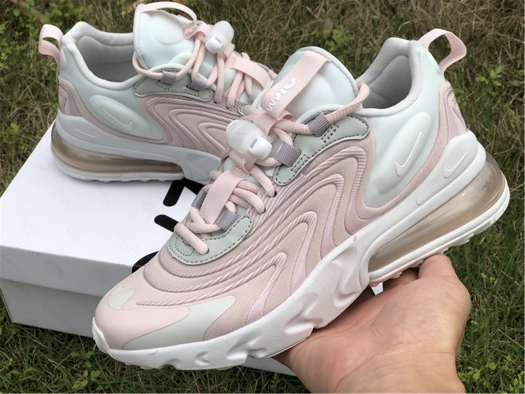 2020 Release Nike Air Max 270 React ENG “Barely Rose” Shoe For Women ...
