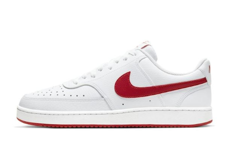 Mens Nike Court Vision Low White Red For Sale CD5463-102