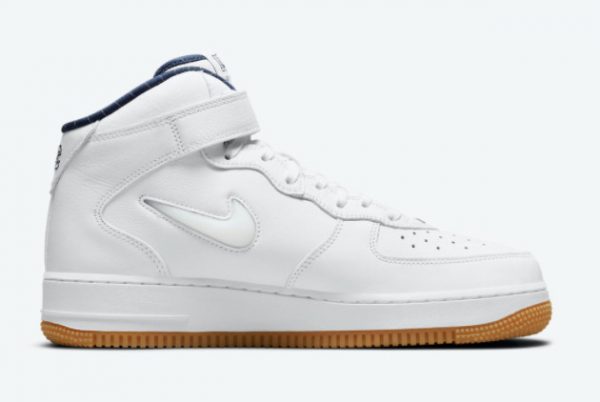 2021 New Nike Air Force 1 Mid “NYC” White/Midnight Navy-Gum Yellow ...