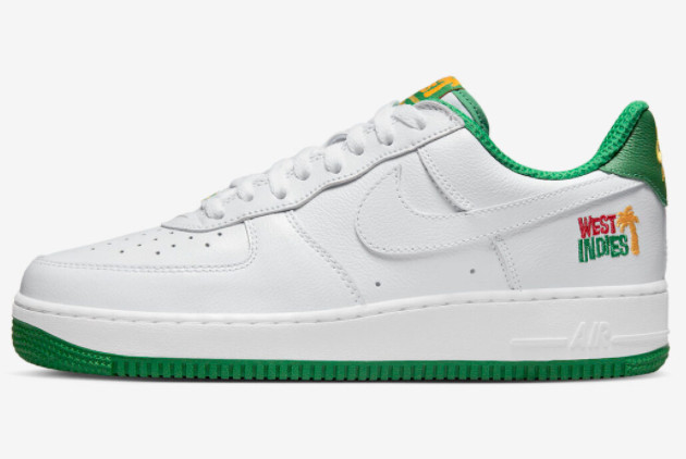2022 New Nike Air Force 1 Low “West Indies” White/White-Classic Green ...