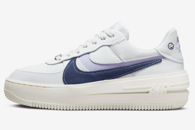 2023 New Nike Air Force 1 PLT.AF.ORM Smiley White Purple FD0382-121